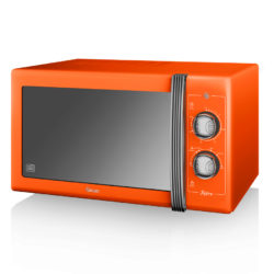 Swan Retro 900w Manual Microwave - Orange